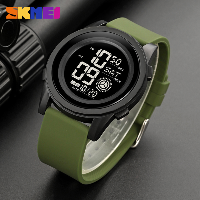 Skmei juventud estudiante multifunción luminoso cronometraje reloj electrónico de los hombres al aire libre impermeable reloj deportivo