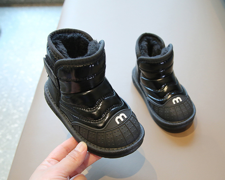 Children's Snowy Boots 2023 Winter Girls' Cotton Boots Warm and Waterproof Boys' Short Boots with Plush and Thickened_voghion.com