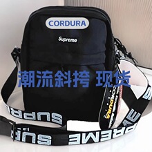 现货批发Supreme新款黑色潮流斜挎百搭小包CORDURA材质制作单肩包