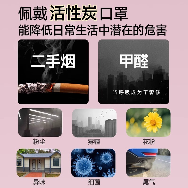 孕妇专用口罩防甲醛异味二手烟蝴蝶形活性炭餐饮厨房防油烟独立装|undefined