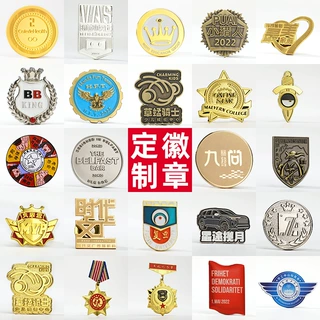 金属徽章定做校徽班徽订做胸章胸针徽章定制异形勋章制作加急