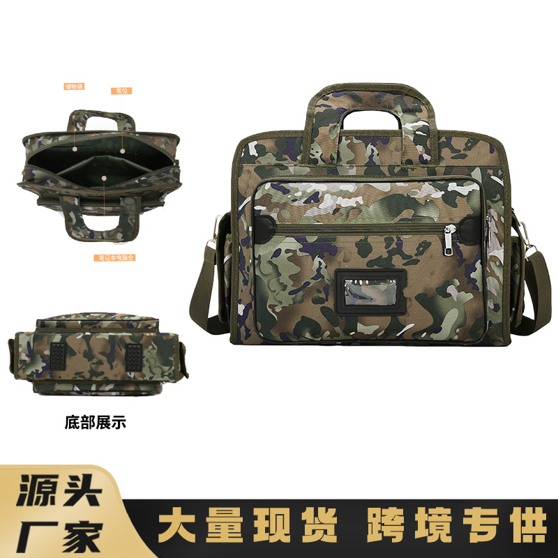 Bolso táctico al aire libre de tendencia maletín portátil resistente al desgaste de gran capacidad multicapa de almacenamiento de un solo hombro bolso de computadora portátil