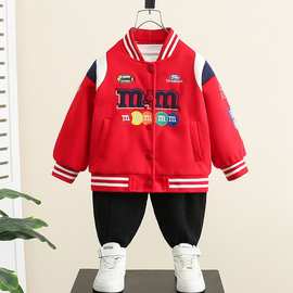 男童春装棒球服男孩外套春秋款2025新款宝宝潮牌痞帅机车服上衣潮