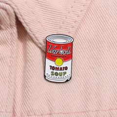 Personalized exquisite colorful snack can shape casual style badge clothing top geometric shape decorative brooch accessory
