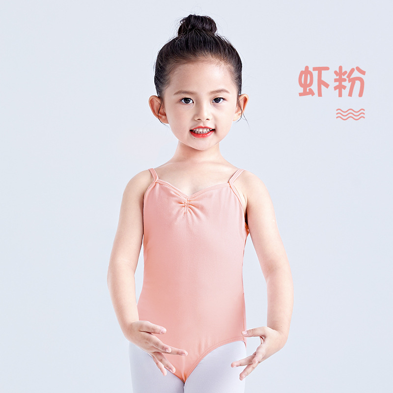 Ballet danza verano niños ropa de rendimiento Sling niñas mono malla costura cuerpo práctica ropa