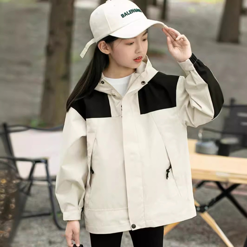 2024 New Children's Spring Jacket Casual Windproof Warm Western Style Jacket Girls Selected Padded Jacket Trendy