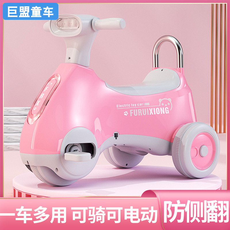 Rideable and sliding children's electric...