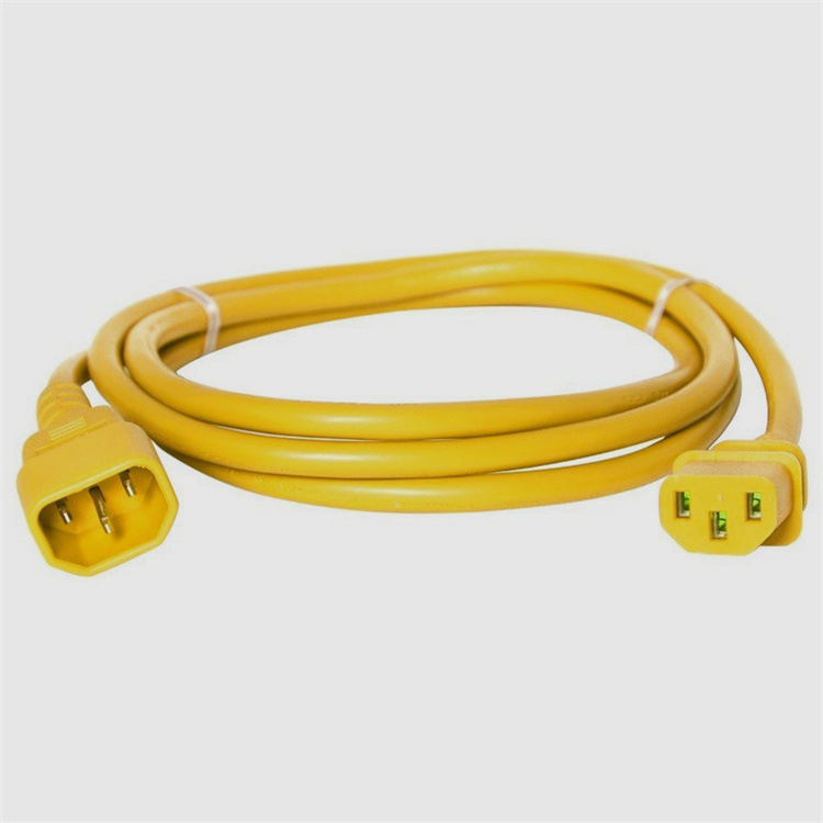 European Standard C14 to C13 Three-Prong Plug One-To-Two Y-Type Low Voltage Bs Pure Copper Pc Ac Power Cord Plug Two