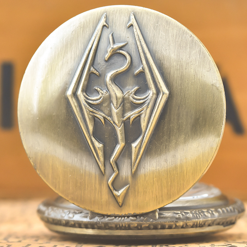 Vintage Bronze Harry Potter Quartz Gift Watch Simple Fashion Popular Large Pocket Watch Wholesale White Antique