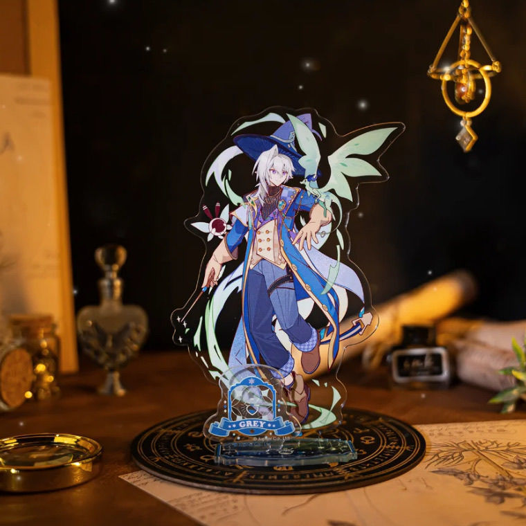 凹凸世界・ファンタジーディスプレイスタンド ゴールドグレイレオアライグマアクリル自家製新作立体装飾飾り|undefined