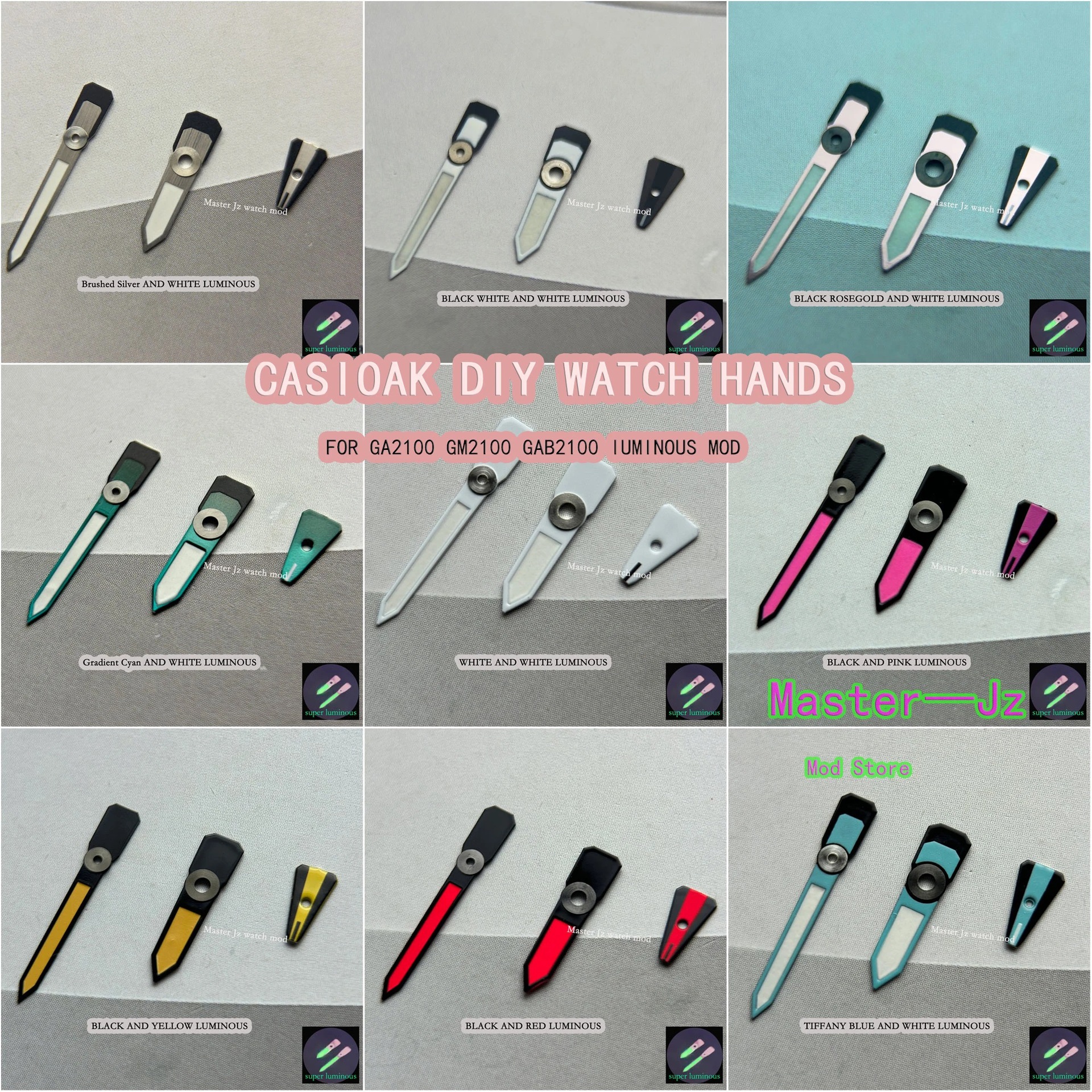 New Design for DIY GA2100 high quality Watch Pointer Various Styles Suitable for GM/GMAS2100 Watch Finger
