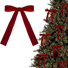 M 75744 Velvet Christmas Tree Bow Ornaments ʥ�������������