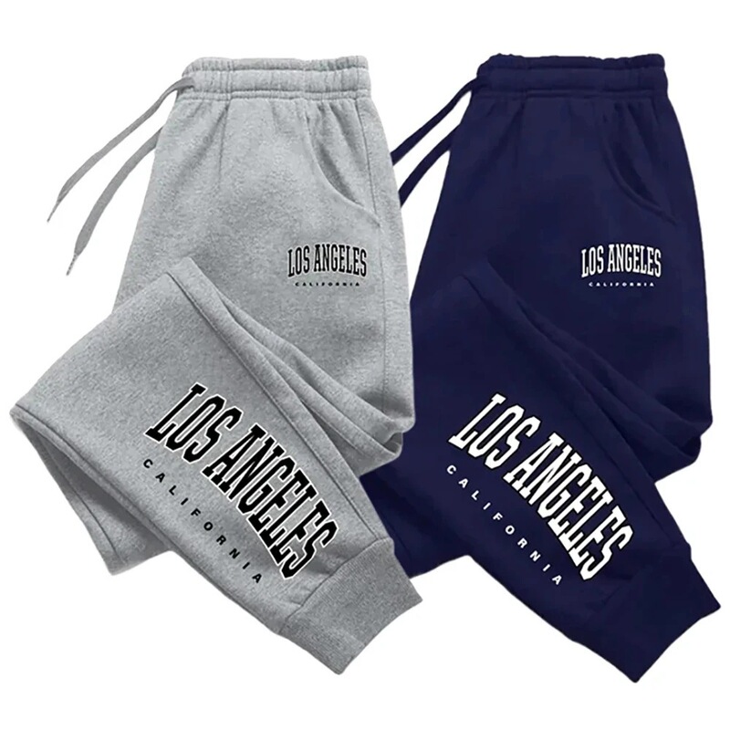 Los Angeles Men Women Sweatpants Elastic Waist Casual Outdoor Jogging Pants High Quality Fashion Versatile Sports