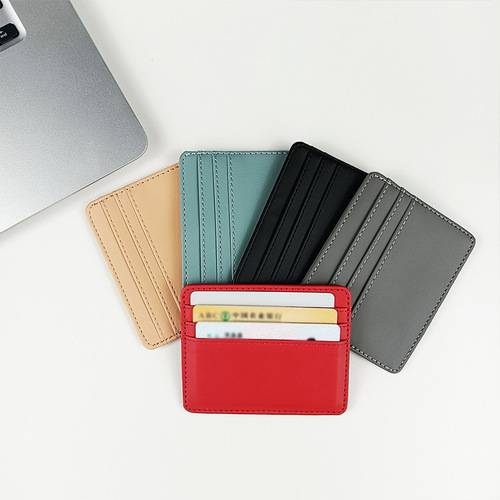 Cross-border card holder with large capacity card slots small card holder with multiple card slots for women small leather pu card holder card holder wholesale