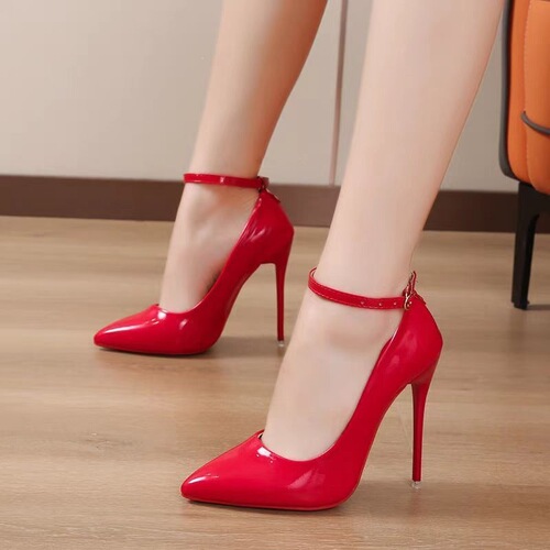 Strap high-end nude high heels New spring and autumn high heels 10 super unbreakable nude heel sexy thin heel one word cm