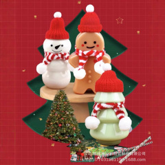 400ml姜パイ人哺乳茶瓶雪だるまクリスマスツリーミルクティーカップ一度に蓋付き透明petペットボトル