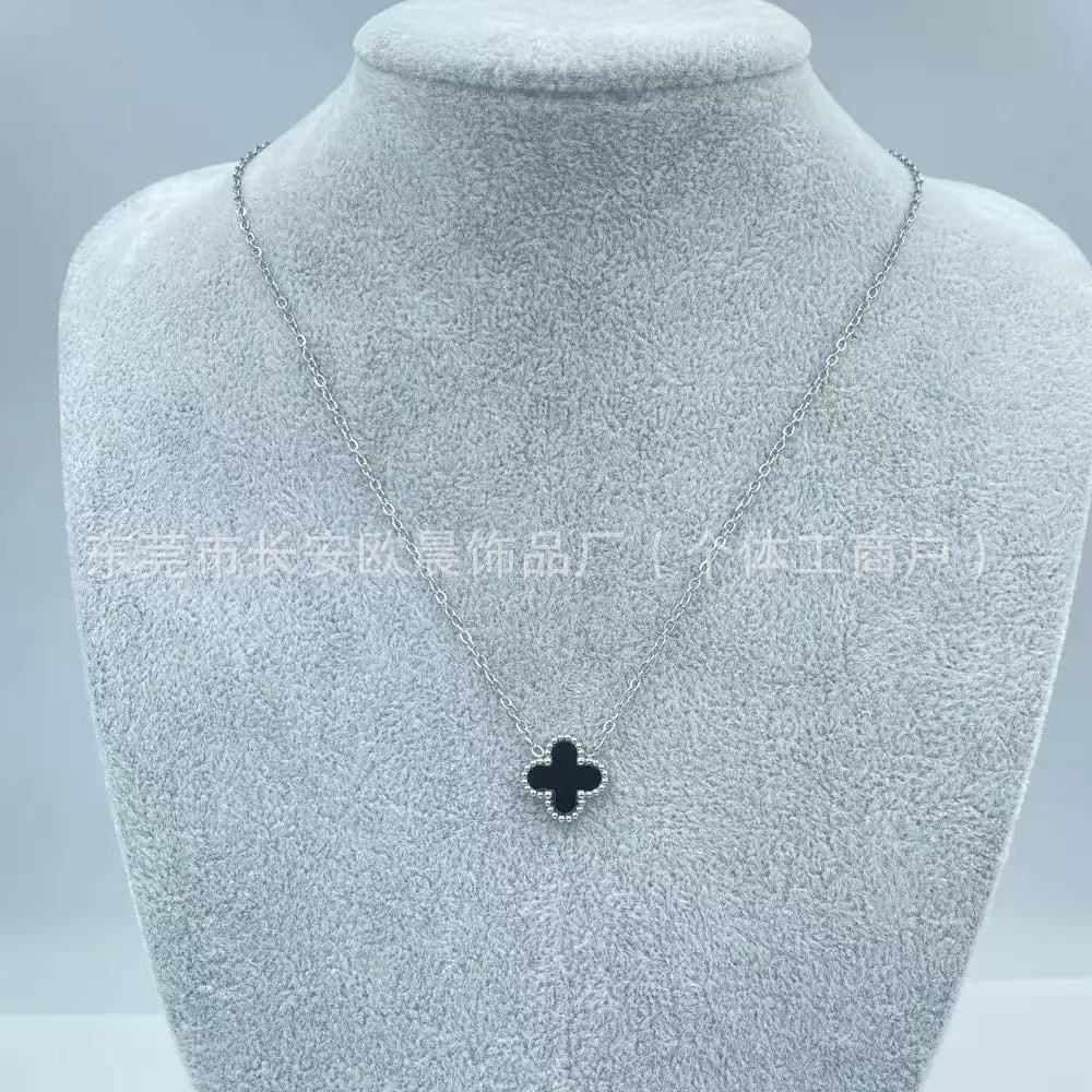 9mm 실버 블랙 목걸이