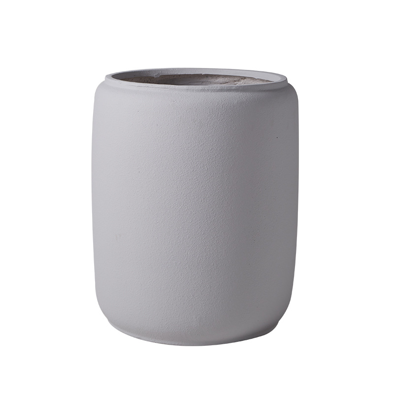 Simple luz de lujo extra grande arcilla de magnesio maceta creativa hecha a mano de alta profundidad de jardinería en el hogar decoración de plantas verdes decoración de macetas