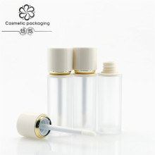 现货批发4ml浅黄色盖磨砂瓶唇彩管唇釉管空管可印刷化妆品包材