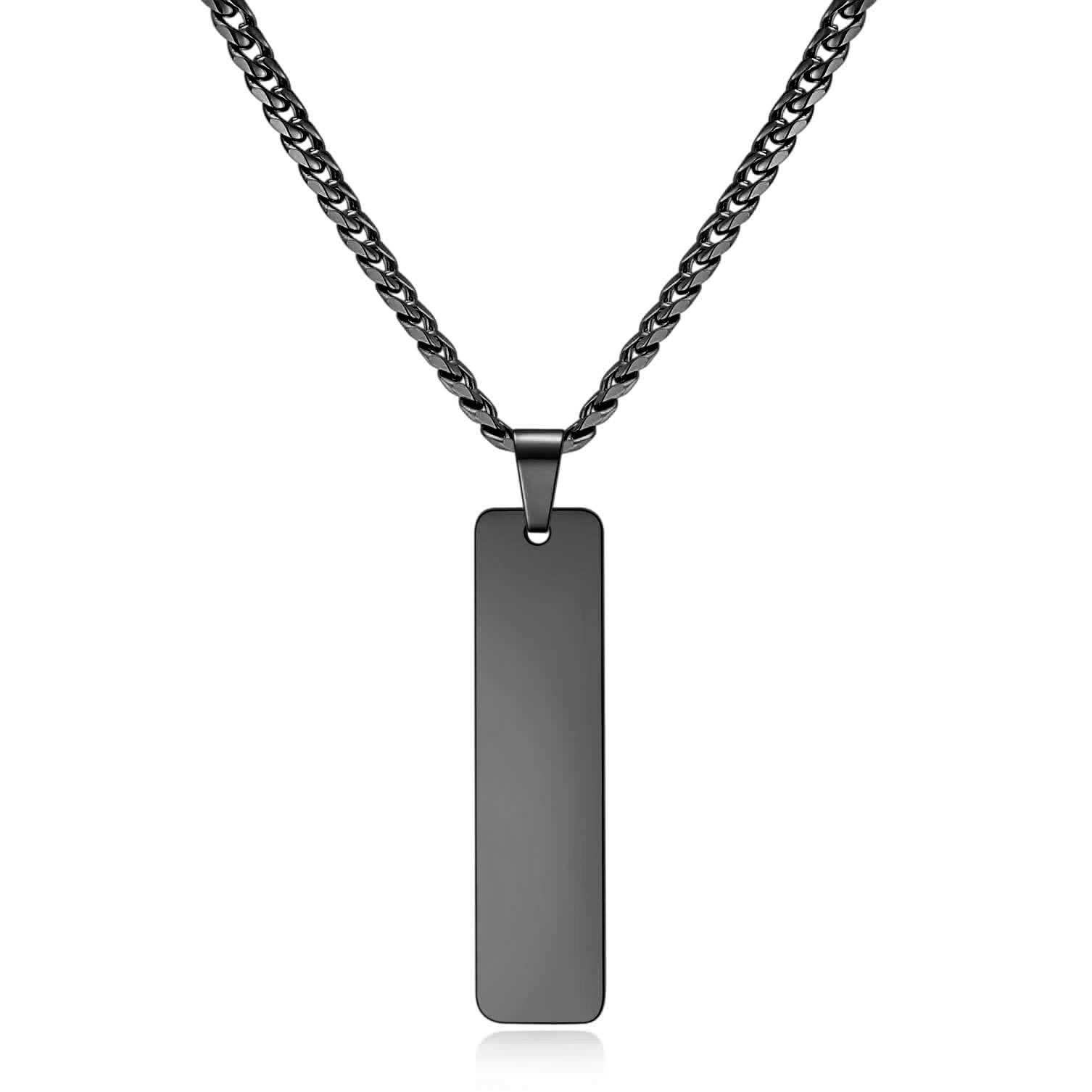 Halsband för män med militärbricka i stål modern stil_voghion.com
