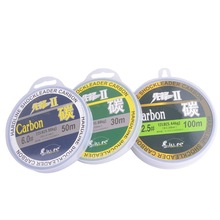 爱路亚鱼线碳素线100m 50m 30m碳素钓鱼子线厂家直供台钓鱼线跨境
