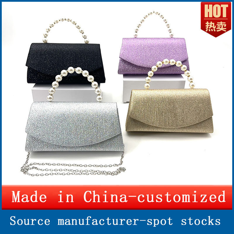 New Cross-Border E-Commerce European and American Dinner Bag Glitter Material High-End Niche Handbag Crossbody Bag Ladies Factory Wholesale New Cross-Border E-Commerce European and American Dinner Bag Glitter Material High-End Niche Handbag Crossbody Bag Ladies Factory Wholesale