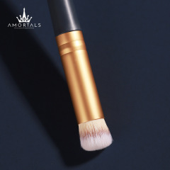 Eyeshadow Brush with Flat Rounded Tip, Angled Folded Corner, Widened Tongue Shape, Concealer Brush with Detailed Handle