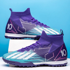 High-top soccer shoes with broken studs for boys and girls, school professional training football shoes, long nails assassin 10, foreign trade football shoes