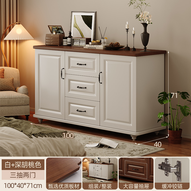 Cómoda americana armario de almacenamiento de dormitorio color de madera maciza nueva sala de estar china armario de cajón armario de almacenamiento