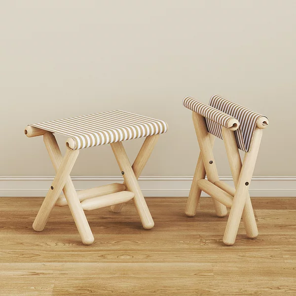 Mazar stool folding low stool solid wood strong thick reinforcement [support a generation] factory direct sales