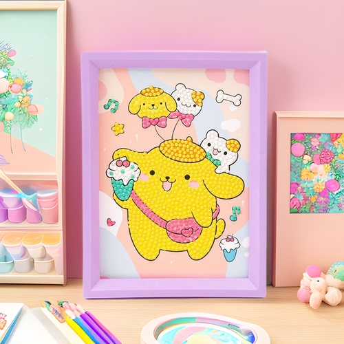 Capilala Diamond Sticker DIY Kindergarten Senior Class Children's Diamond Sticker Cartoon Dot Painting Toy