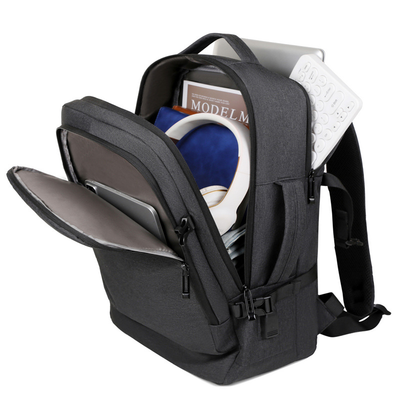 Multifuncional USB carga mochila de negocios funda tirón desgaste viaje bolsa portátil multicapa mochila de viaje