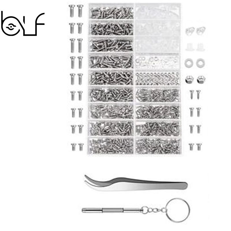 Glasses Screw Repair Set Nose Pad Glasses Leg Screw Set 18 Case Home Screw Kit 1000PCs Glasses Screw Repair Set Nose Pad Glasses Leg Screw Set 18 Case Home Screw Kit 1000PCs