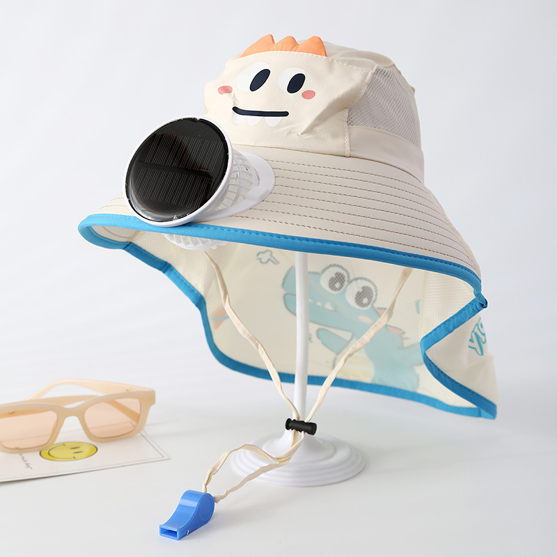 Bonito unicornio sombrero solar recargable con ventilador sombrero de chal de verano para niñas grandes gorras para niños