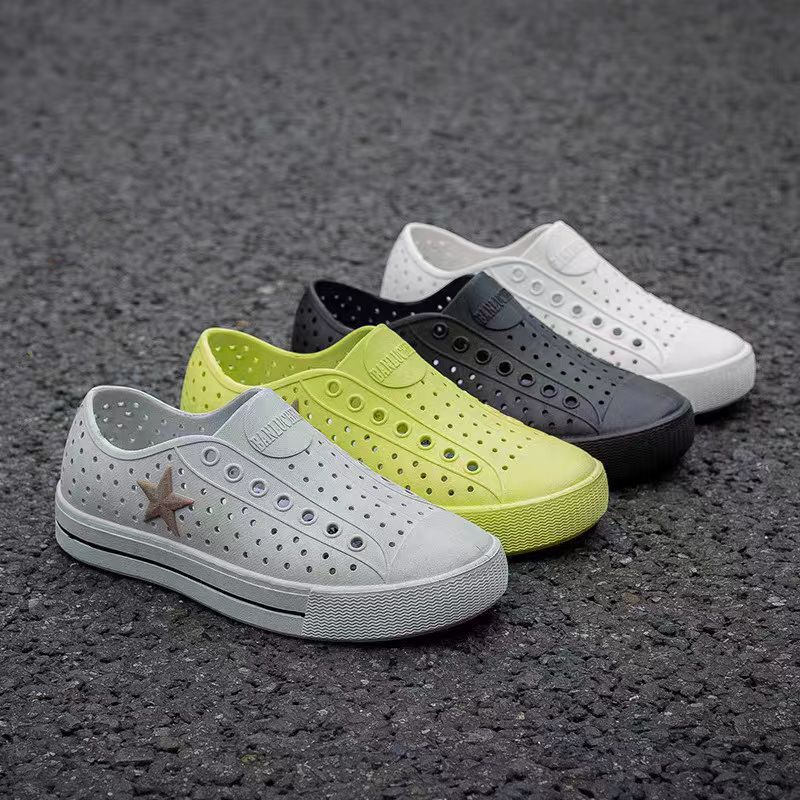 YuZhiHao Summer Low-cut Men's and Women's Rain Shoes Low-cut Fashionable Couple's Cave Shoes New Hollow Shallow Casual Shoes
