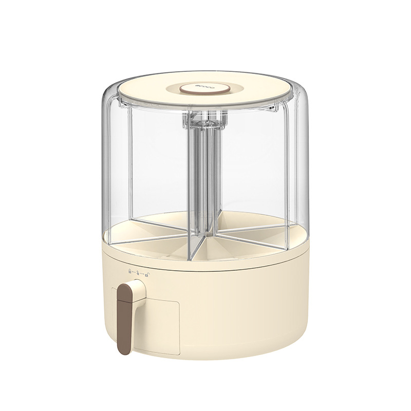 Caja de almacenamiento de granos compartimiento giratorio Cubo de arroz a prueba de insectos a prueba de humedad sellado hogar separado caja de almacenamiento de arroz olla de arroz