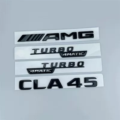 label Mercedes-Benz CLA modified black – Car logo - standard-four-piece-set-cla45-bright-black