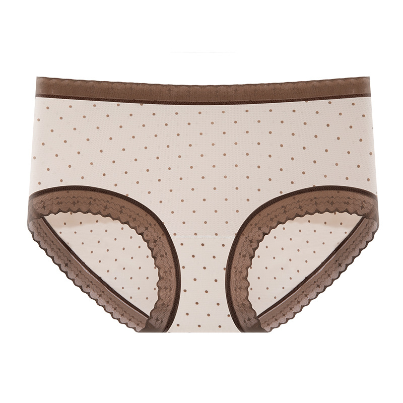 Hilo de seda de hielo, malla transpirable, estampado de leopardo, niña de verano, entrepierna de seda, entrepierna antibacteriana, entrepierna larga, calzoncillos de seda de hielo para mujer