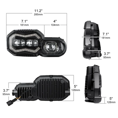 Suitable for F800GS F800 F700GS F650GS LED front headlight BMW motorcycle modification (Motorcycle headlights, headlights) - f800-headlight