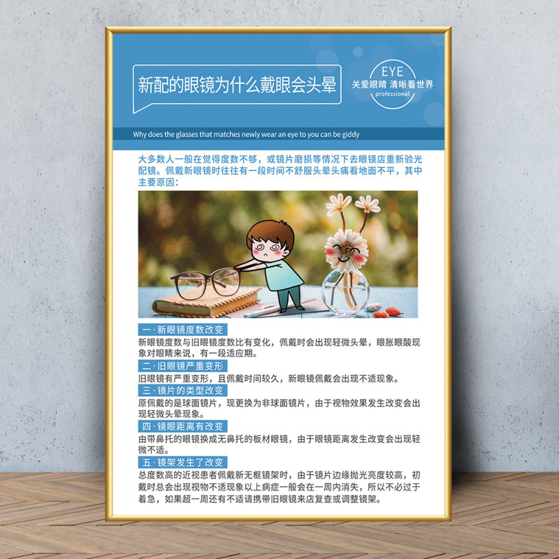 眼鏡店の壁面装飾画眼科病院は目の構造を描いています。|undefined