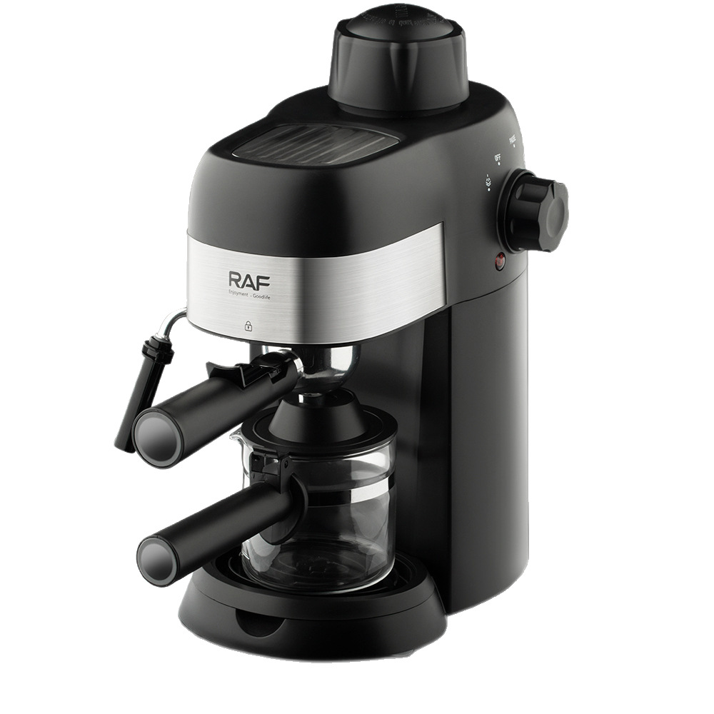 Máquina de café italiana transfronteriza RAF Euro para uso doméstico pequeña semiautomática de alta presión de vapor para la oficina de burbujas