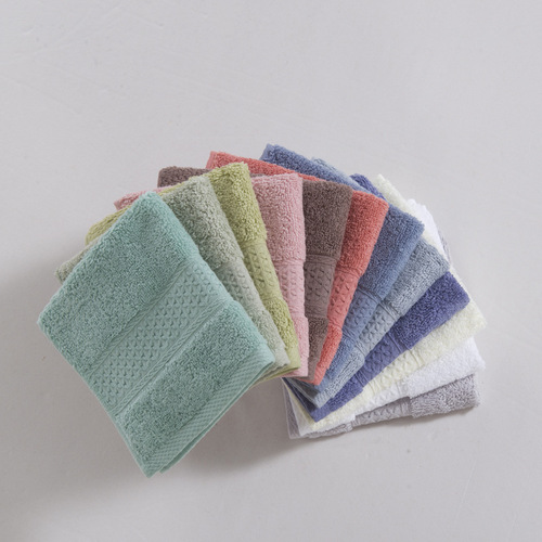 Rice-shaped cotton square towel children's kitchen hanging towel hand towel simple fashionable plain color can be made into a LOGO