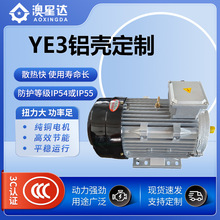 厂家定制YE3铝壳全铜电动机国标铜线4极电机变频调速高效率电机
