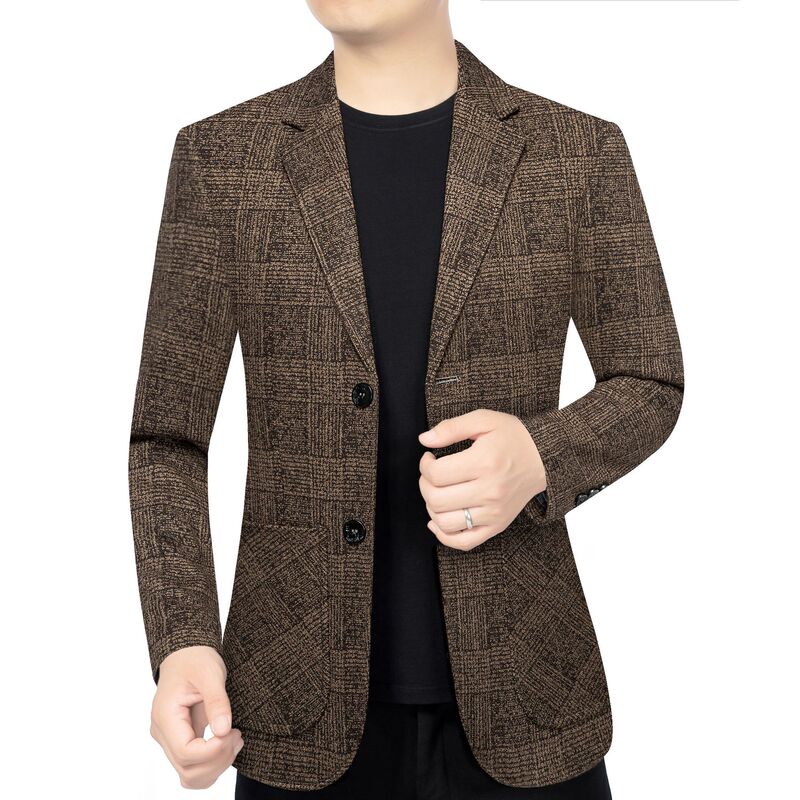 Spring and Autumn New Men's Jacket Thin Suit Middle-aged and Young Men's Casual Suit Slim-fit Jacket Casual Clothes Single-western Spring and Autumn New Men's Jacket Thin Suit Middle-aged and Young Men's Casual Suit Slim-fit Jacket Casual Clothes Single-western