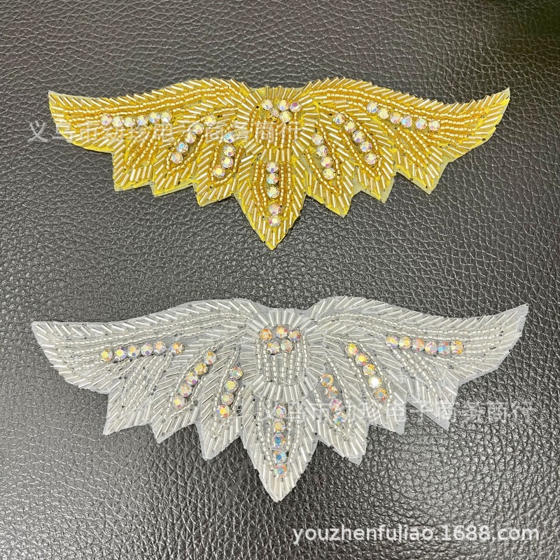 AB彩色钻花DIY手工串珠布贴花朵腰封配件服装辅料鞋帽饰品材料