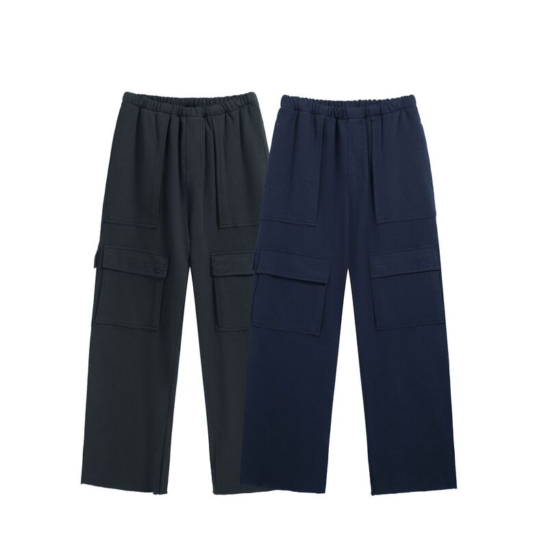 Greg heavy multi-pocket kanye west same style oversize straight loose workwear sweatpants for men