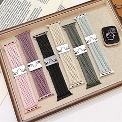 适用apple苹果iwatchs10花边尼龙编织s11降落伞伞扣98ultra手表带