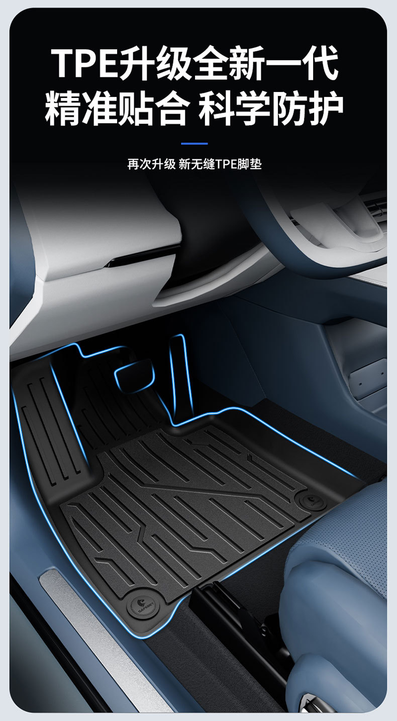 Suitable for Zeekr 001 007 007Gt 7X 8X 9X Special Vehicles, All-Weather Tpe Car Floor Mats