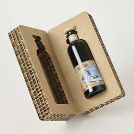 蜂窝纸板礼盒定制翻盖式蜂窝纸板酒瓶包装陶瓷工艺品水杯包装盒