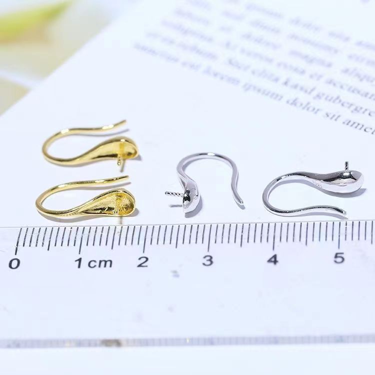 Brass Pearl Holder Earrings 2
